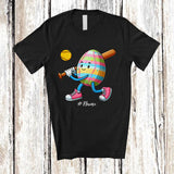 MacnyStore - Personalized Easter Egg Playing Softball; Fantastic Easter Custom Name Sport Player; Family T-Shirt