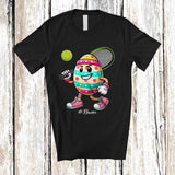 MacnyStore - Personalized Easter Egg Playing Tennis; Fantastic Easter Custom Name Sport Player; Family T-Shirt