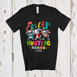 MacnyStore - Personalized Easter Hunting Squad; Lovely Easter Three Dabbing Bunny; Custom Name Family T-Shirt