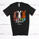 MacnyStore - Personalized Easter Squad; Amazing Custom Name 3 Bunnies Basketball Baseball Football Player T-Shirt
