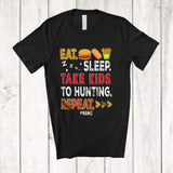 MacnyStore - Personalized Eat Sleep Take Kids To Hunting; Awesome Mother's Day Custom Name Family T-Shirt
