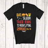 MacnyStore - Personalized Eat Sleep Take Kids To Weightlifting; Awesome Mother's Day Custom Name Family T-Shirt