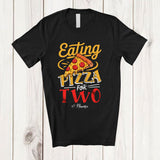 MacnyStore - Personalized Eating Pizza For Two; Cheerful Mother's Day Pregnancy Custom Name Mom; Family T-Shirt