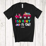 MacnyStore - Personalized Egg Hunt Is ON; Amazing Easter Custom Name Tractor Driver Farmer; Egg Hunt T-Shirt