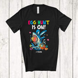 MacnyStore - Personalized Egg Hunt Is ON; Awesome Easter Bunny Shark Hunting Eggs; Custom Name Family T-Shirt