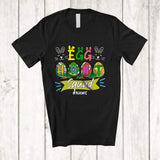 MacnyStore - Personalized Egg Hunt Squad; Lovely Easter Custom Name Four Eggs Bunny; Egg Hunting T-Shirt