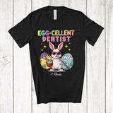 MacnyStore - Personalized Egg-cellent Dentist; Lovely Easter Bunny Eggs Excellent; Custom Name Jobs T-Shirt