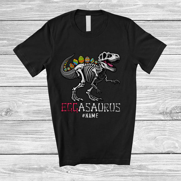 MacnyStore - Personalized EggaSaurus; Amazing Easter Custom Name T-Rex Eggs Hunt; Boys Family T-Shirt