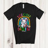 MacnyStore - Personalized Eggcited For Easter; Adorable Custom Name Bunny With Egg Rainbow; Eggs Hunt T-Shirt