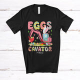 MacnyStore - Personalized Eggs Cavator; Lovely Easter Day Bunny Eggs Excavator; Custom Name Driver Lover T-Shirt