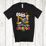 MacnyStore - Personalized EggsCavator; Lovely Easter Custom Name Gnome Excavator Driver; Egg Hunt Family T-Shirt