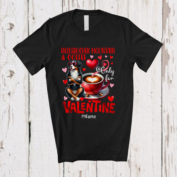MacnyStore - Personalized Entlebucher Mountain Coffee For Valentine; Lovely Custom Name Single; Animal T-Shirt