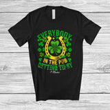 MacnyStore - Personalized Everybody In The Pub Tipsy; Joyful St. Patrick's Day Custom Name Drinking; Horseshoe T-Shirt