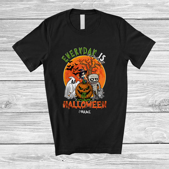MacnyStore - Personalized Everyday Is Halloween; Horror Custom Name Mummy Boo Witch Moon; Family T-Shirt