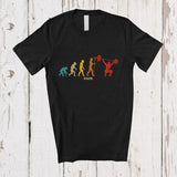 MacnyStore - Personalized Evolution Weightlifter; Proud Father's Day Custom Name Dad Grandpa Family T-Shirt