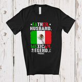 MacnyStore - Personalized Father Husband Mexican Legend; Joyful Father's Day Custom Name Mexico Flag T-Shirt
