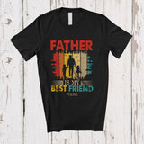 MacnyStore - Personalized Father Is My Best Friend; Lovely Father's Day Son Daughter; Custom Name Family T-Shirt