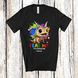MacnyStore - Personalized Fear Me I'm Dragon; Adorable Custom Name Bearded Dragon Wild Animal Colorful T-Shirt