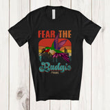MacnyStore - Personalized Fear The Budgie; Lovely Vintage Retro Custom Name Hummingbird Owner; Bird Lover T-Shirt