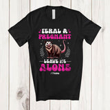 MacnyStore - Personalized Feral and Pregnant Leave Me Alone; Lovely Pregnancy Custom Name Opossum T-Shirt
