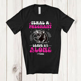MacnyStore - Personalized Feral and Pregnant Leave Me Alone; Lovely Pregnancy Custom Name Rat; Family T-Shirt