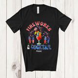 MacnyStore - Personalized Fireworks and Cocktail; Cheerful 4th Of July Custom Name Drinking Drunker Patriotic T-Shirt