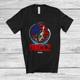 MacnyStore - Personalized Fishing Uncle; Humorous Father's Day Custom Name Fisher US Flag; Family T-Shirt
