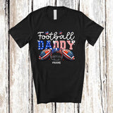 MacnyStore - Personalized Football Daddy; Awesome 4th Of July Custom Name Football Player; Patriotic Family T-Shirt