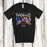 MacnyStore - Personalized Football Mama; Awesome 4th Of July Custom Name Football Player; Patriotic Family T-Shirt