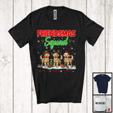 MacnyStore - Personalized Friendsmas Squad; Awesome Christmas Lights Custom Name Three Golden Retriever T-Shirt