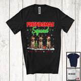 MacnyStore - Personalized Friendsmas Squad; Awesome Christmas Lights Custom Name Three Labrador T-Shirt