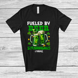 MacnyStore - Personalized Fueled By Beer Shenanigans; Joyful St. Patrick's Day Beer Custom Name Drinking T-Shirt