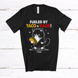 MacnyStore - Personalized Fueled By Taco Rage; Humorous Custom Name Cat Owner Food; Family Group T-Shirt
