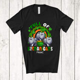 MacnyStore - Personalized Full Of Shenanigans; Lovely St. Patrick's Day Three Turkish Angora Cat Rainbow; Family T-Shirt