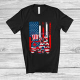 MacnyStore - Personalized Game Controller American Flag; Awesome 4th of July Custom Name Gamer; Patriotic T-Shirt