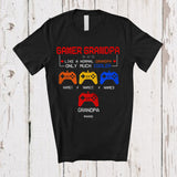 MacnyStore - Personalized Gamer Grandpa Much Cooler; Proud Father's Day Custom Name Family; Gaming T-Shirt