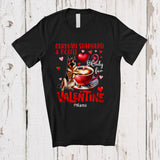 MacnyStore - Personalized German Shepherd And Coffee Only For Valentine; Lovely Custom Name Single; Animal T-Shirt