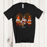 MacnyStore - Personalized Gnomes And Horse; Lovely Thanksgiving Fall Sunflower; Custom Name Farmer Farm T-Shirt