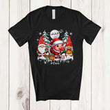 MacnyStore - Personalized Gnomes And Santa Pig; Lovely Christmas Tree Winter; Custom Name Farmer Farm T-Shirt