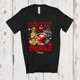 MacnyStore - Personalized Golden Retriever And Coffee Only For Valentine; Lovely Custom Name Single; Animal T-Shirt
