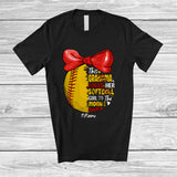 MacnyStore - Personalized Grandma Loves Her Softball Girl; Happy Mother's Day Softball Player, Custom Name Family T-Shirt