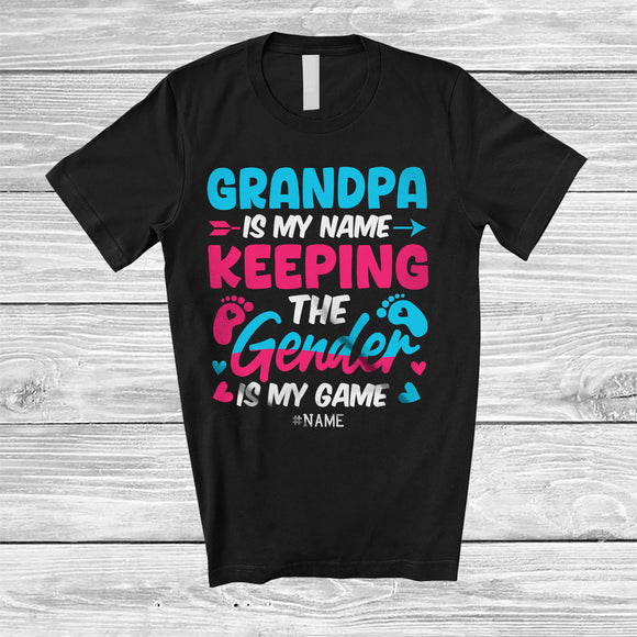 MacnyStore - Personalized Grandpa Is My Name; Lovely Gender Reveal Father's Day Custom Name Family T-Shirt