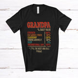 MacnyStore - Personalized Grandpa Nutrition Daily Value; Amazing Father's Day Custom Name Family; Vintage T-Shirt