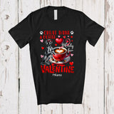 MacnyStore - Personalized Great Dane And Coffee Only For Valentine; Lovely Custom Name Single; Animal T-Shirt