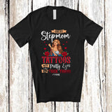 MacnyStore - Personalized Great Stepmom With Tattoos Pretty Eyes; Amusing Mother's Day Custom Name Family T-Shirt