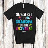 MacnyStore - Personalized Greatest Grandpa in the Universe; Happy Father's Day Space Custom Name Family T-Shirt