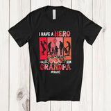 MacnyStore - Personalized Groovy Hero I Called Him Grandpa; Proud Father's Day Custom Name Granddaughter; Family T-Shirt