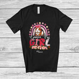 MacnyStore - Personalized Guinea Pig Girl; Adorable Mother's Day Flowers Plaid Rainbow; Custom Name Family T-Shirt