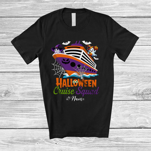 MacnyStore - Personalized Halloween Cruise Squad; Amusing Custom Name Witch Boo Cruise Ship; Vacation T-Shirt