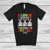 MacnyStore - Personalized Hangin' With My Baseball Bunnies; Amazing Easter Baseball Player; Egg Hunting T-Shirt